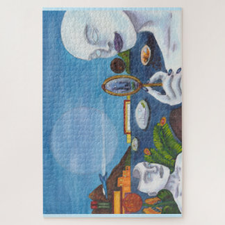 Watercolor Science Fiction Worlds Landscape Jet Jigsaw Puzzle