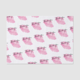 Watercolor Script Business Thank You Pattern Tissue Paper