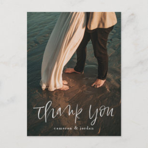Watercolor Script Thank You Portrait Postcards