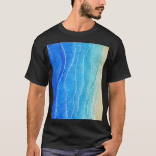 Watercolor sea and beach view. T-Shirt