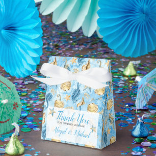 Watercolor Sea Life Beach Ocean Coastal Wedding Favour Box