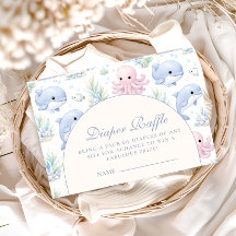 Watercolor Sea Life Elegant Diapper Raffle