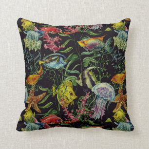 Watercolor Sea Life Pattern 1 Cushion