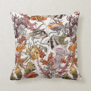 Watercolor Sea Life Pattern 2 Cushion