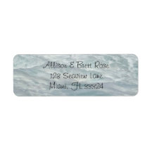 Watercolor Sea Return Address Labels