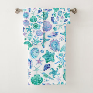 Seashell bath towels cheap