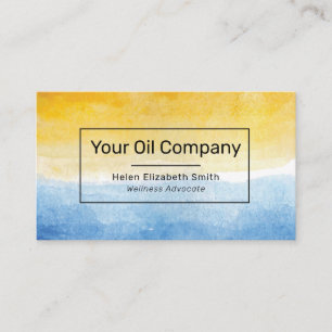 Watercolor Sea & Sun Landscape Essential Oils Business Card
