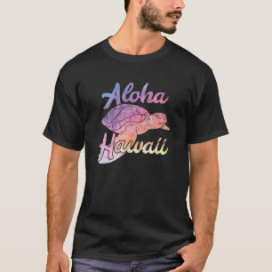 Watercolor Sea Turtle Aloha Hawaiian Island T-Shirt