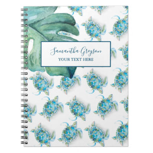 Watercolor Sea Turtle Back To School Notebook