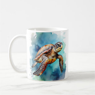 Watercolor Sea Turtle Coffee Mug