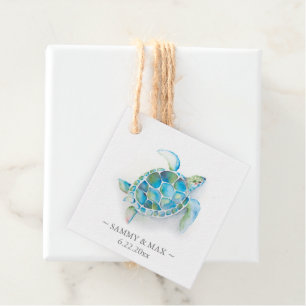 Watercolor Sea Turtle Favour Tags