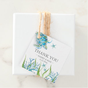 Watercolor Sea Turtle Gifts Favour Tags
