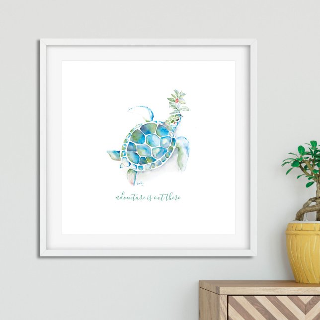 Watercolor Sea Turtle Nursery Wall Art (Creator Uploaded)