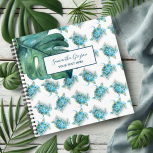Watercolor Sea Turtle Personalised Notebook