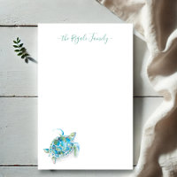 Watercolor Sea Turtle Personalised Stationery