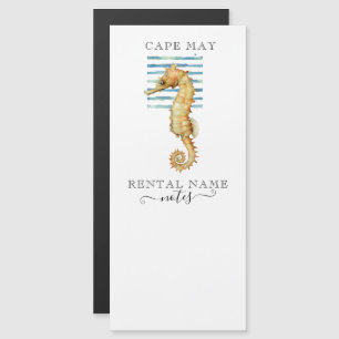 WATERCOLOR SEAHORSE, BEACH TOWN, CAPE MAY NOTES