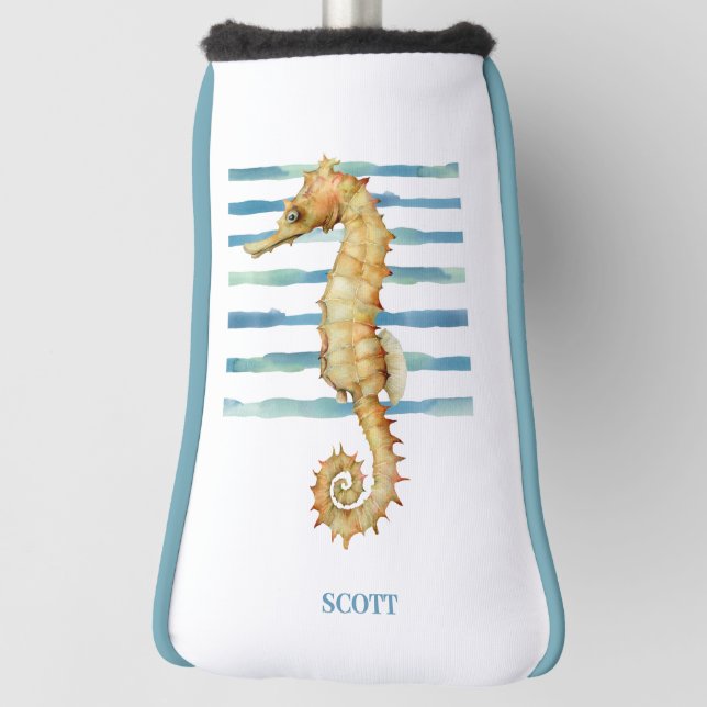 Watercolor Seahorse,   Custom   Golf Head Cover (Rotate 90)