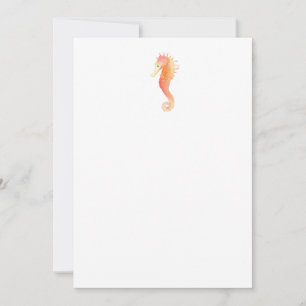 Watercolor Seahorse Greeting Card