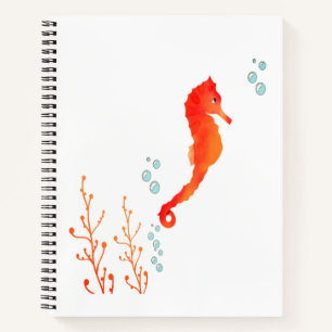 Watercolor Seahorse Mug – Cute Ocean Animal skitch Notebook