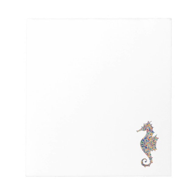 Watercolor Seahorse Notepad (Front)