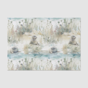 Watercolor Seals Coastal Tissue Paper