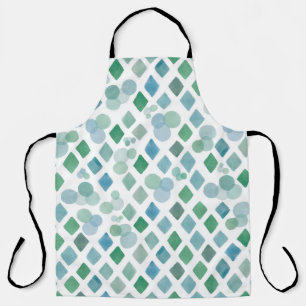 Watercolor seamless on a white background with an  apron