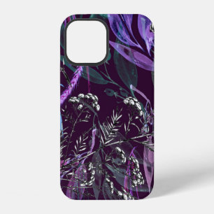 Watercolor seamless pattern. Branch with berry Wat iPhone 12 Case