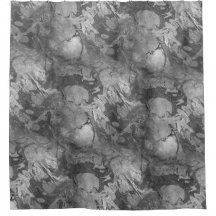 Watercolor seamless pattern grey + your ideas shower curtain