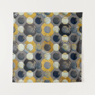 Watercolor seamless pattern with abstract geometri tapestry