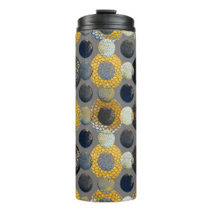 Watercolor seamless pattern with abstract geometri thermal tumbler