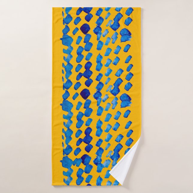 Watercolor seamless pattern with abstract spots an bath towel (Bath Towel)
