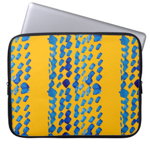 Watercolor seamless pattern with abstract spots an laptop sleeve