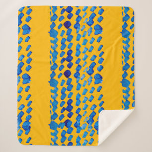Watercolor seamless pattern with abstract spots an sherpa blanket