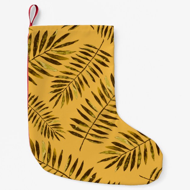 Watercolor seamless pattern with colourful abstrac small christmas stocking (Front)