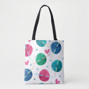 Watercolor seamless pattern with colourful balls o tote bag