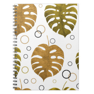 Watercolor seamless pattern with exotic tropical l notebook