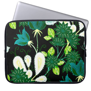 Watercolor seamless pattern with fantasy flowers a laptop sleeve