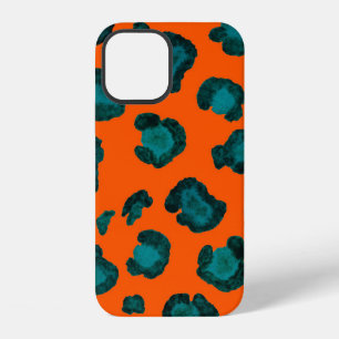 Watercolor seamless pattern with leopard skin. Fas iPhone 12 Case