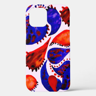 Watercolor seamless pattern with paisley. Abstract iPhone 12 Case