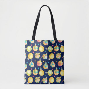 Watercolor seamless pattern with shining gold Chri Tote Bag