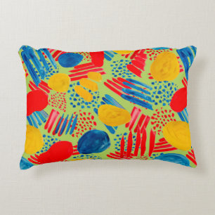 Watercolor seamless pattern with simple hand drawn decorative cushion