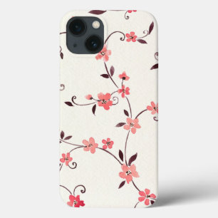 Watercolor seamless pattern with styled spring iPhone 13 case