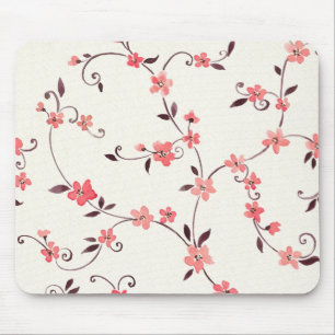 Watercolor seamless pattern with styled spring mouse mat