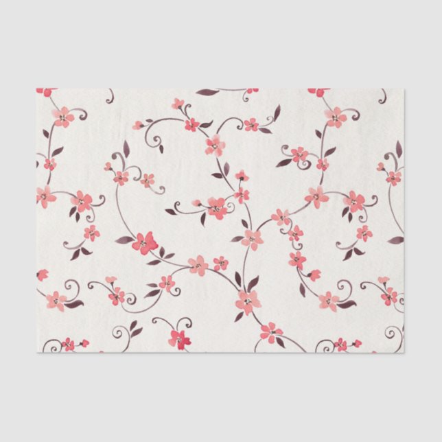 Watercolor seamless pattern with styled spring tissue paper (Front)