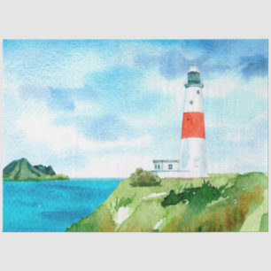 Watercolor Seascapes Series Design 8 Tissue Paper