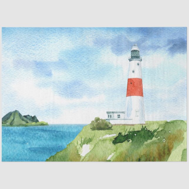 Watercolor Seascapes Series Design 8 Tissue Paper (Front)