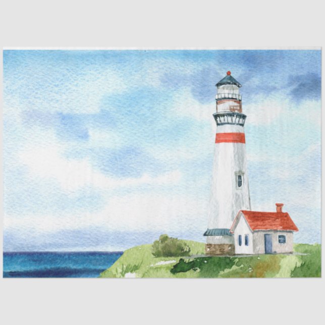 Watercolor Seascapes Series Design 9 Tissue Paper (Front)