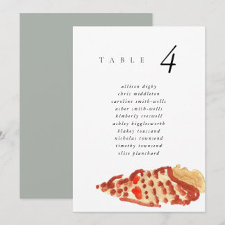 Watercolor Seashell Beach 5x7" Wedding Seat Chart