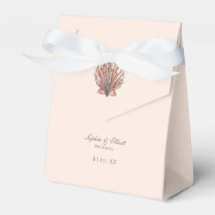 Watercolor Seashell Beach Wedding Favour Box