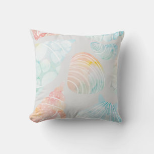 Watercolor Seashell Cushion